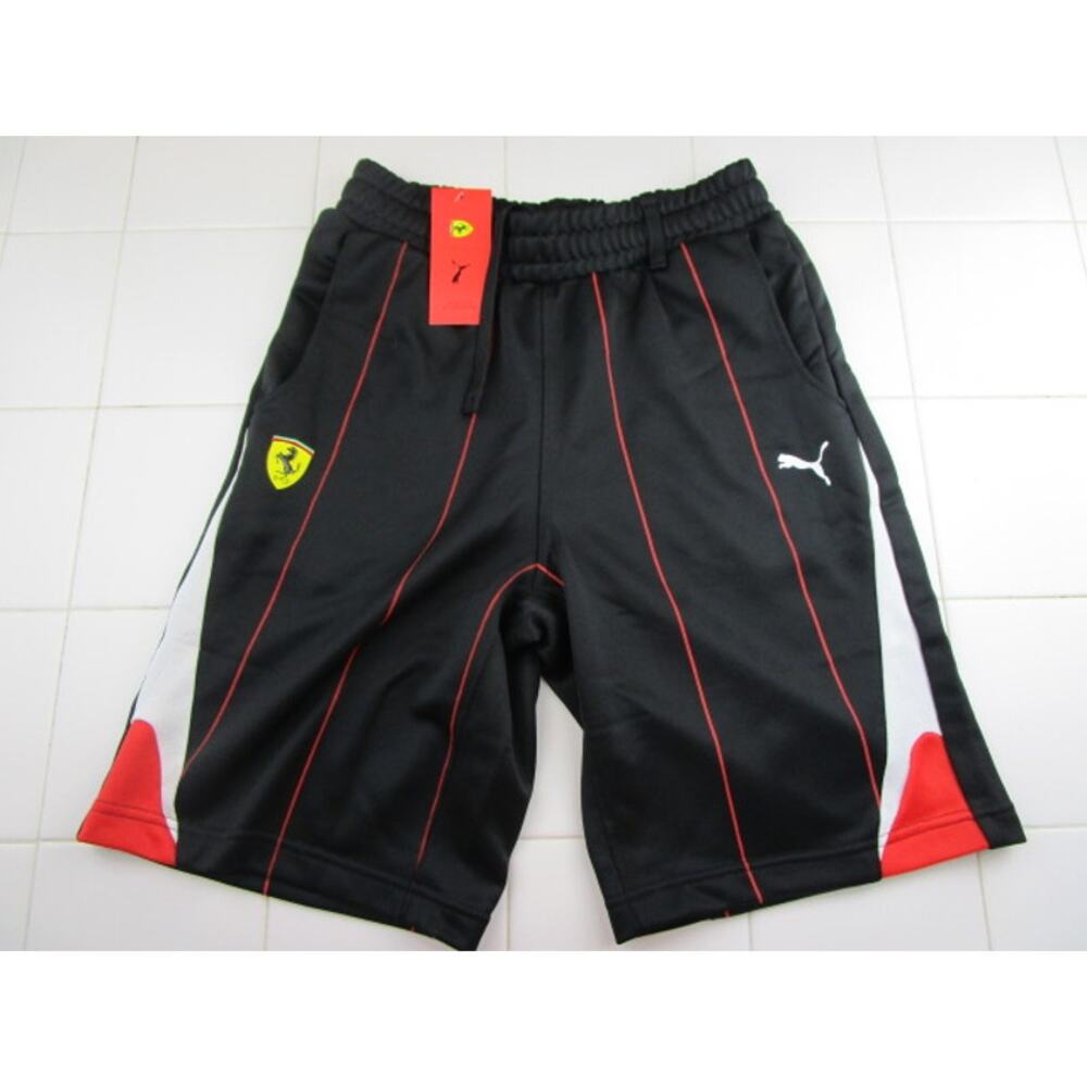 Puma x Ferrari Racing Activewear Shorts Black Men's Size Small
